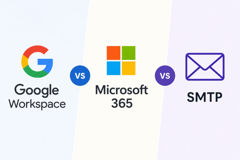 google workspace vs microsoft 365 vs smtp